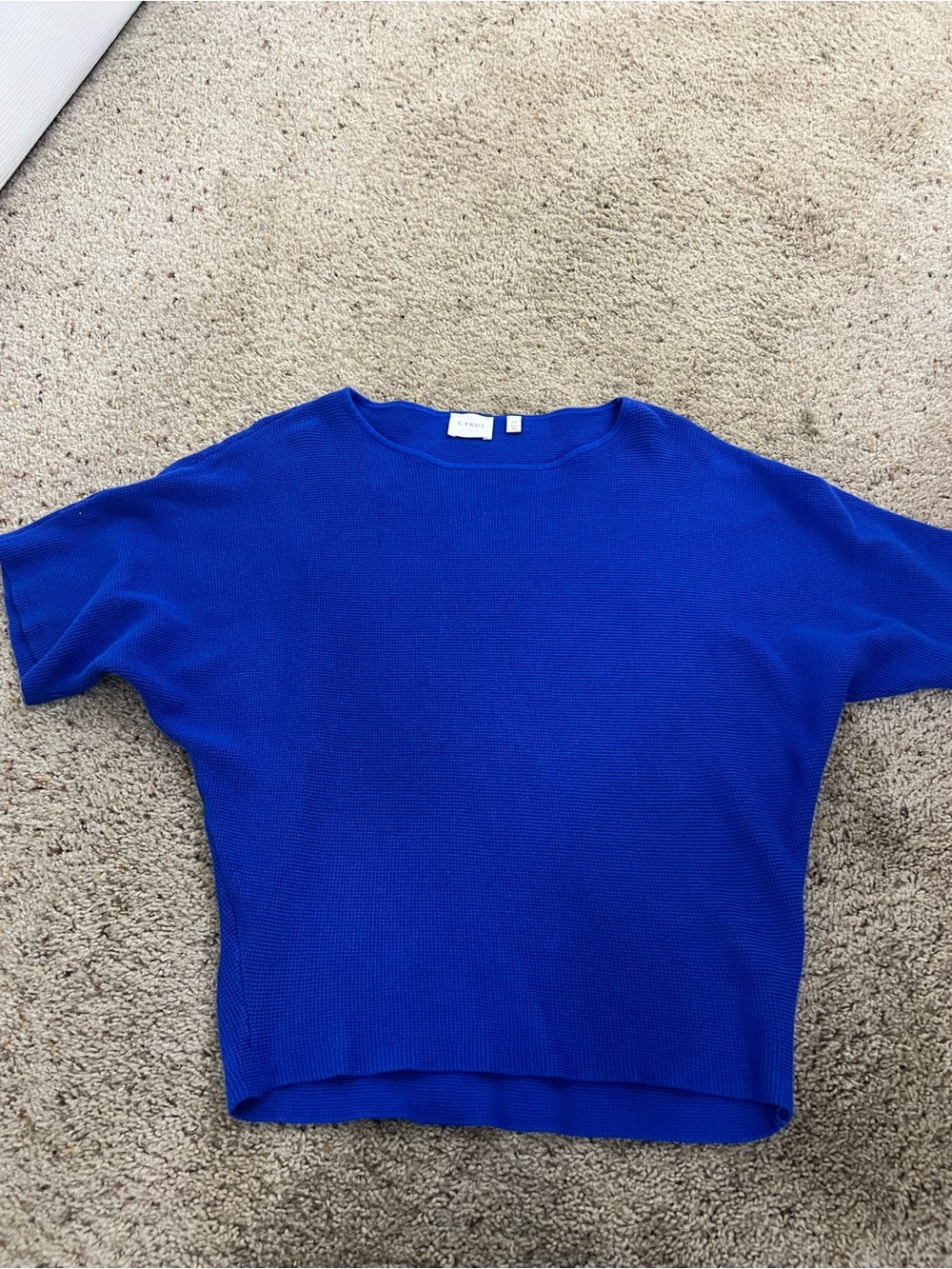 Women’s Cyrus Royal Blue Knit Short-Sleeve Top